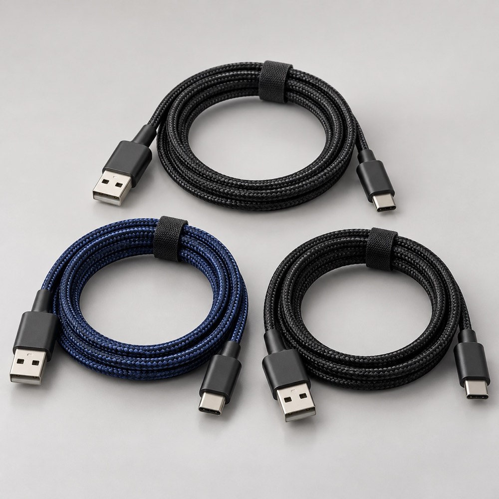 Braided 3 Pack Cable Set