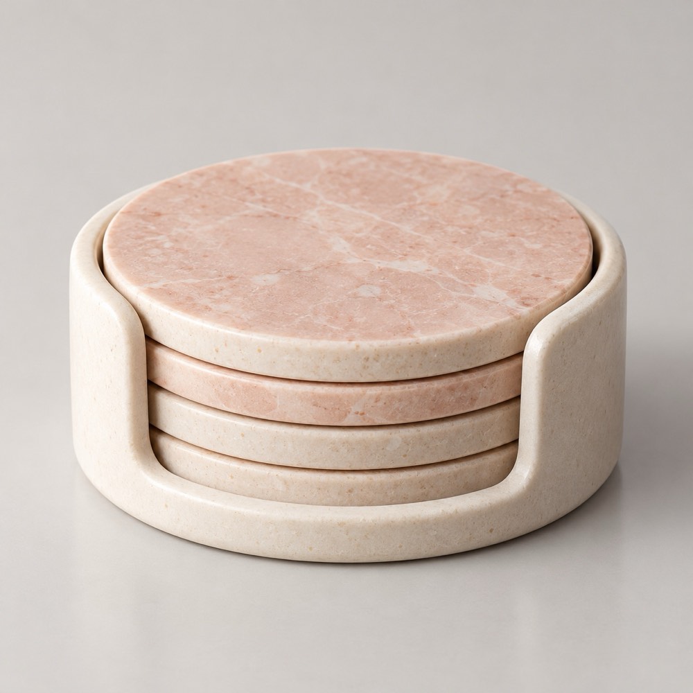Round Coaster Set for Desk
